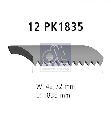 Poly V-riem Dt Spare Parts 7.54812