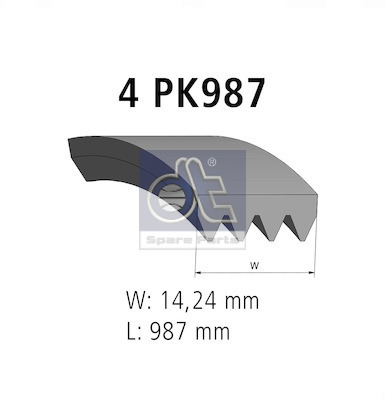 Poly V-riem Dt Spare Parts 7.54818