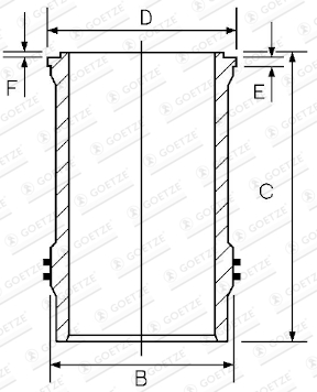 Cilinderbus/voering O-ring Goetze Engine 14-378270-00