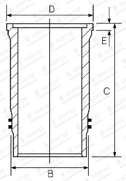 Cilinderbus/voering O-ring Goetze Engine 14-440260-00