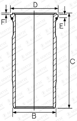 Cilinderbus/voering O-ring Goetze Engine 15-459340-00