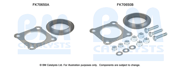 Uitlaat montageset Bm Catalysts FK70650