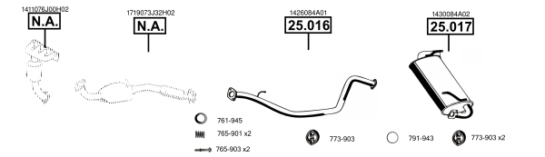 Uitlaatsysteem Asmet SU250600