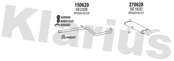 Uitlaatsysteem Klarius 790561E