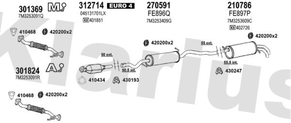 Uitlaatsysteem Klarius 790563E