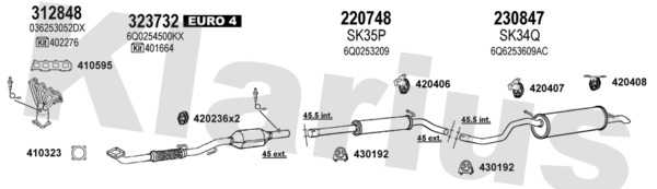 Uitlaatsysteem Klarius 790564E