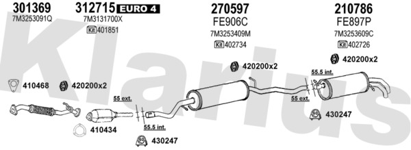 Uitlaatsysteem Klarius 790565E