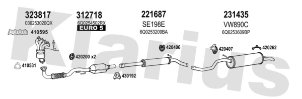 Uitlaatsysteem Klarius 790568E