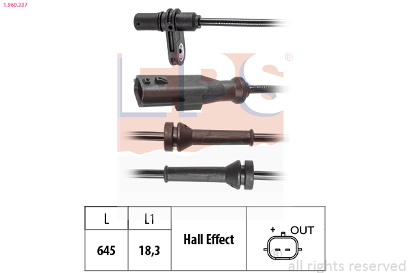 ABS sensor EPS 1.960.337