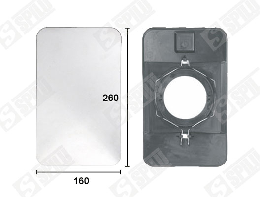 Buitenspiegelglas Spilu 19002