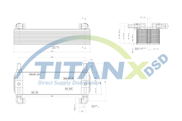 Oliekoeler motorolie Titanx OX129008