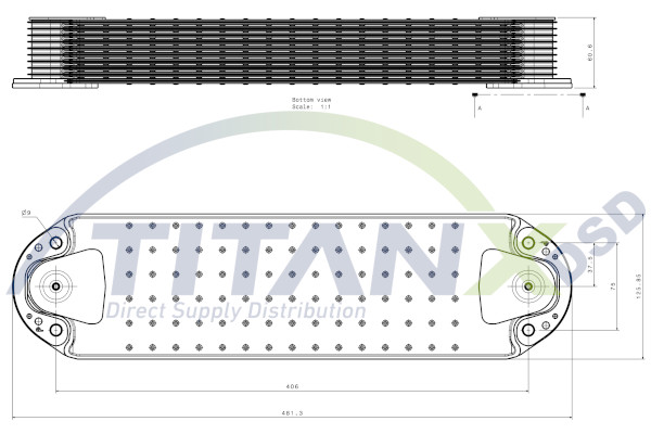 Oliekoeler motorolie Titanx OX129011