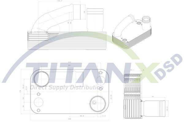 Oliekoeler motorolie Titanx OX169001
