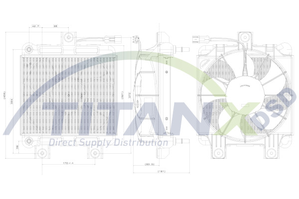 Oliekoeler motorolie Titanx OX359001