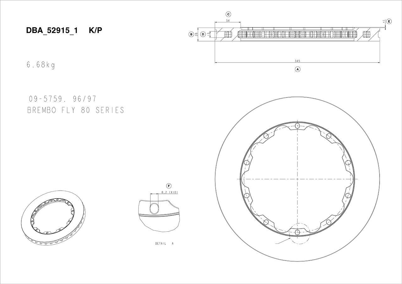 Remschijven HIGH PERFORMANCE Dba Australia DBA52915.1S