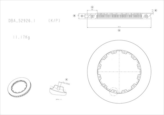 Remschijven HIGH PERFORMANCE Dba Australia DBA52926.1S