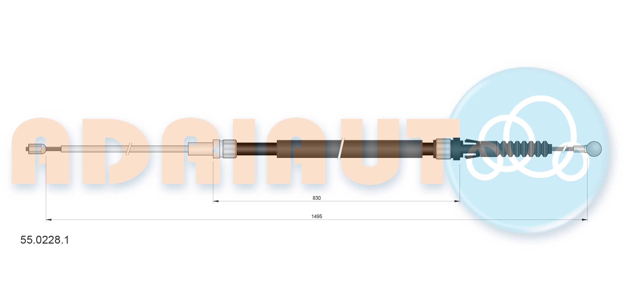 Handremkabel Adriauto 55.0228.1