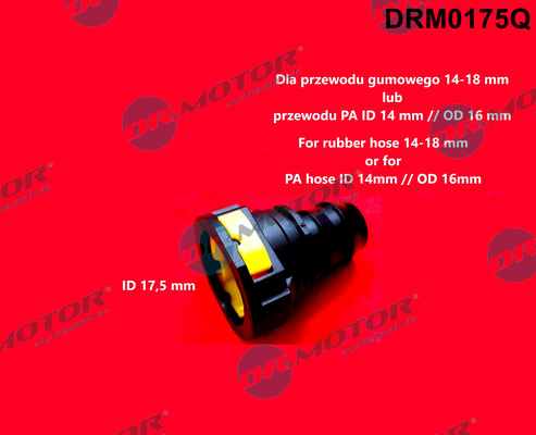 Slangkoppeling, brandstofslang Dr.Motor Automotive DRM0175Q