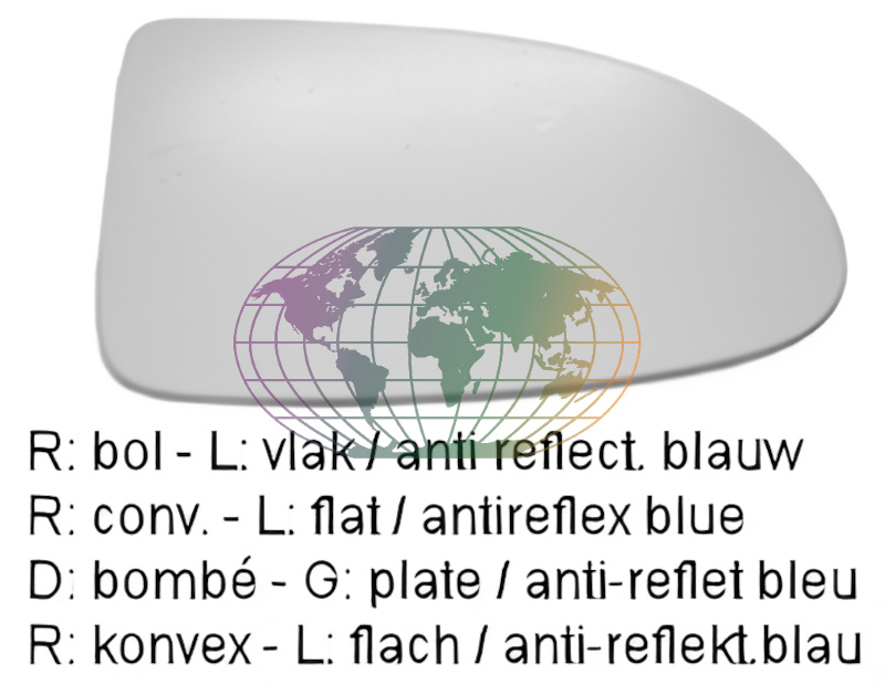 Buitenspiegelglas Bodermann 0835064