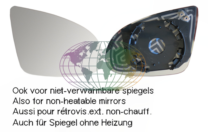 Buitenspiegelglas Bodermann 0835065