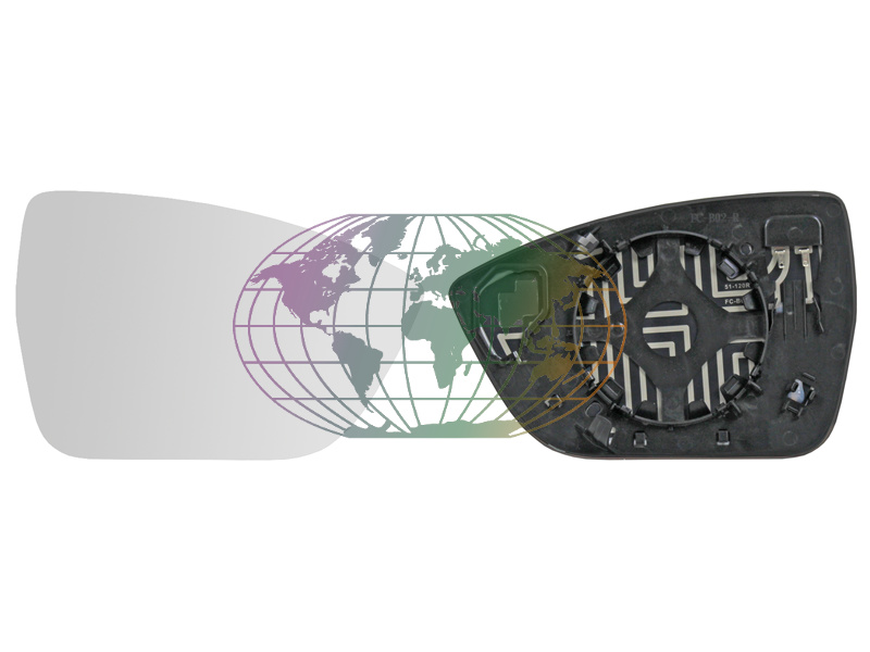 Spiegelglas, buitenspiegel Bodermann 3285061