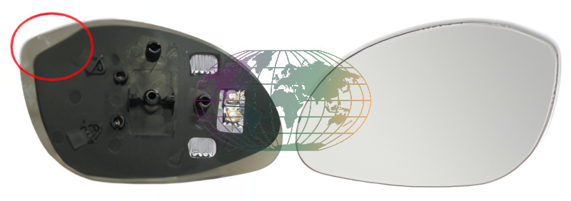 Buitenspiegelglas Bodermann 6428064