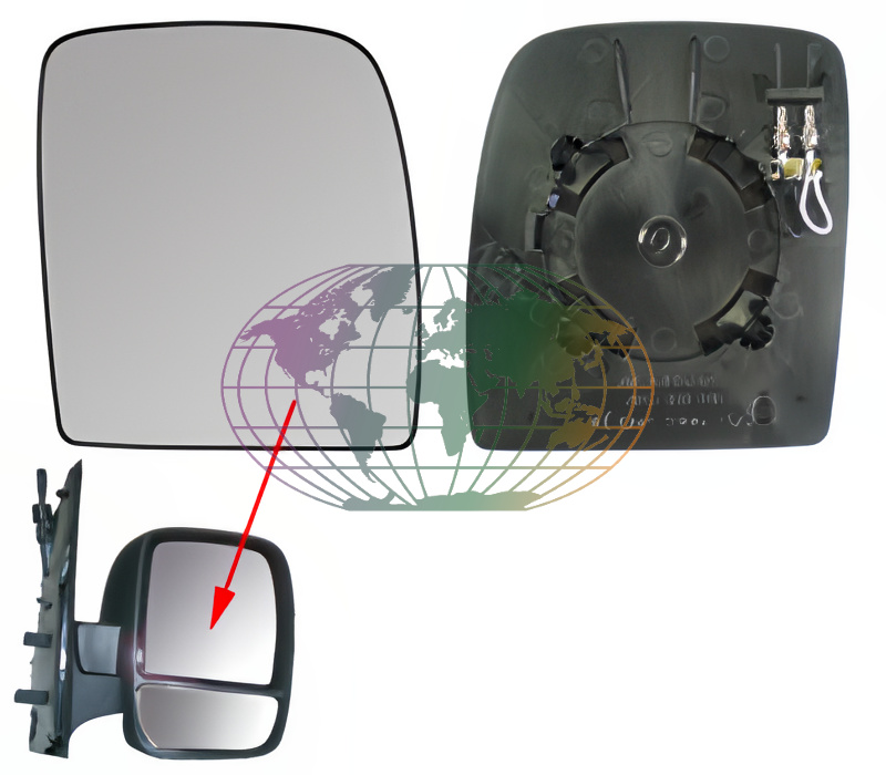 Buitenspiegelglas Bodermann 6858067