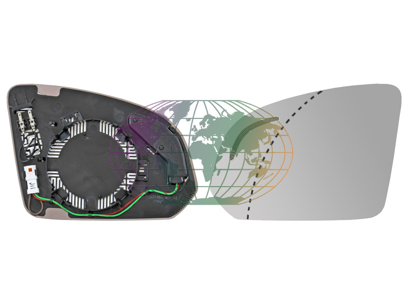 Spiegelglas, buitenspiegel Bodermann 9618066