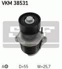 Skf Spanrol (poly) V-riem VKM 38531 Skf Spanrol (poly) V-riem VKM 38531