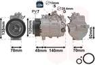 Van Wezel Airco compressor 3000K393 Van Wezel Airco compressor 3000K393