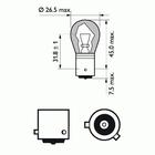 Philips Gloeilamp knipperlicht 12496SVB2 Philips Gloeilamp knipperlicht 12496SVB2