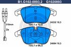 Galfer Remblokset B1.G102-0893.2 Galfer Remblokset B1.G102-0893.2