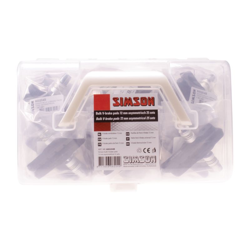 Simson Remschoenen V-brake 72mm Bulk (25 sets) Simson 5360204