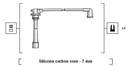 Bougiekabelset Magneti Marelli 941318111151 Bougiekabelset Magneti Marelli 941318111151