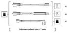 Bougiekabelset Magneti Marelli 941125130667 Bougiekabelset Magneti Marelli 941125130667