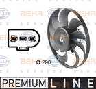 Hella Ventilatormotor-/wiel Airco condensor 8EW 009 144-601 Hella Ventilatormotor-/wiel Airco condensor 8EW 009 144-601