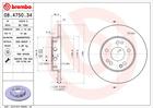 Brembo Remschijf 08.4750.34 Brembo Remschijf 08.4750.34