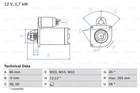 Starter Bosch 0986013240 Starter Bosch 0986013240