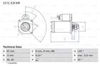 Starter Bosch 0986013850 Starter Bosch 0986013850