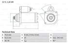 Starter Bosch 0986016990 Starter Bosch 0986016990