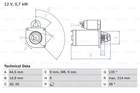 Starter Bosch 0986017030 Starter Bosch 0986017030