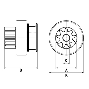 Hc-Cargo Vrijwielaandrijving, starter F 032 333 871