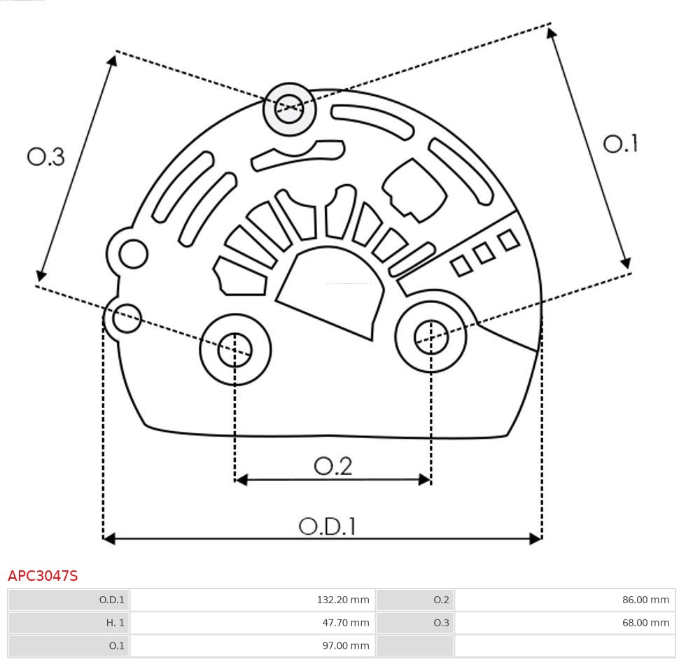 AS-PL Beschermkap, alternator/dynamo APC3047S