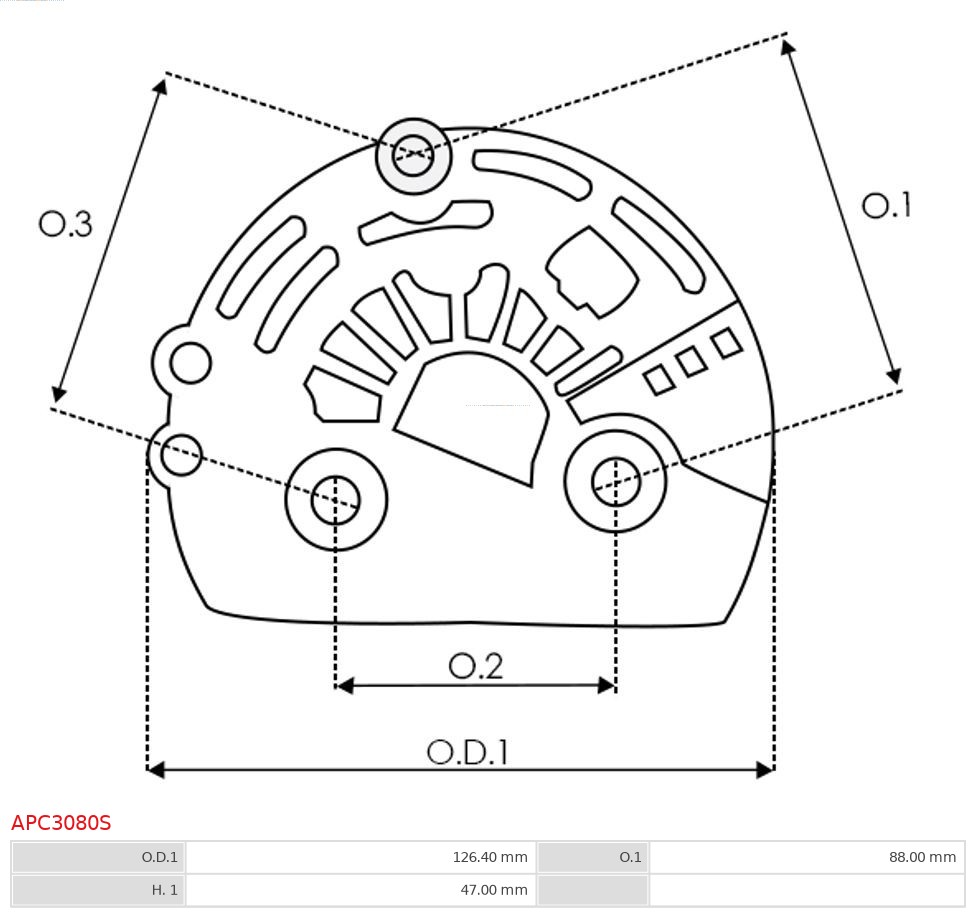 AS-PL Beschermkap, alternator/dynamo APC3080S
