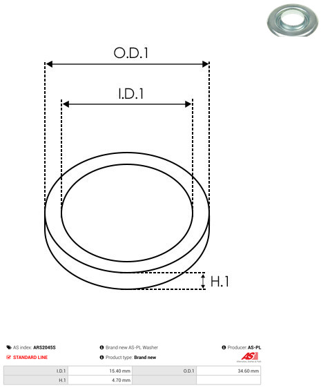 AS-PL Reparatieset, alternator ARS2045S
