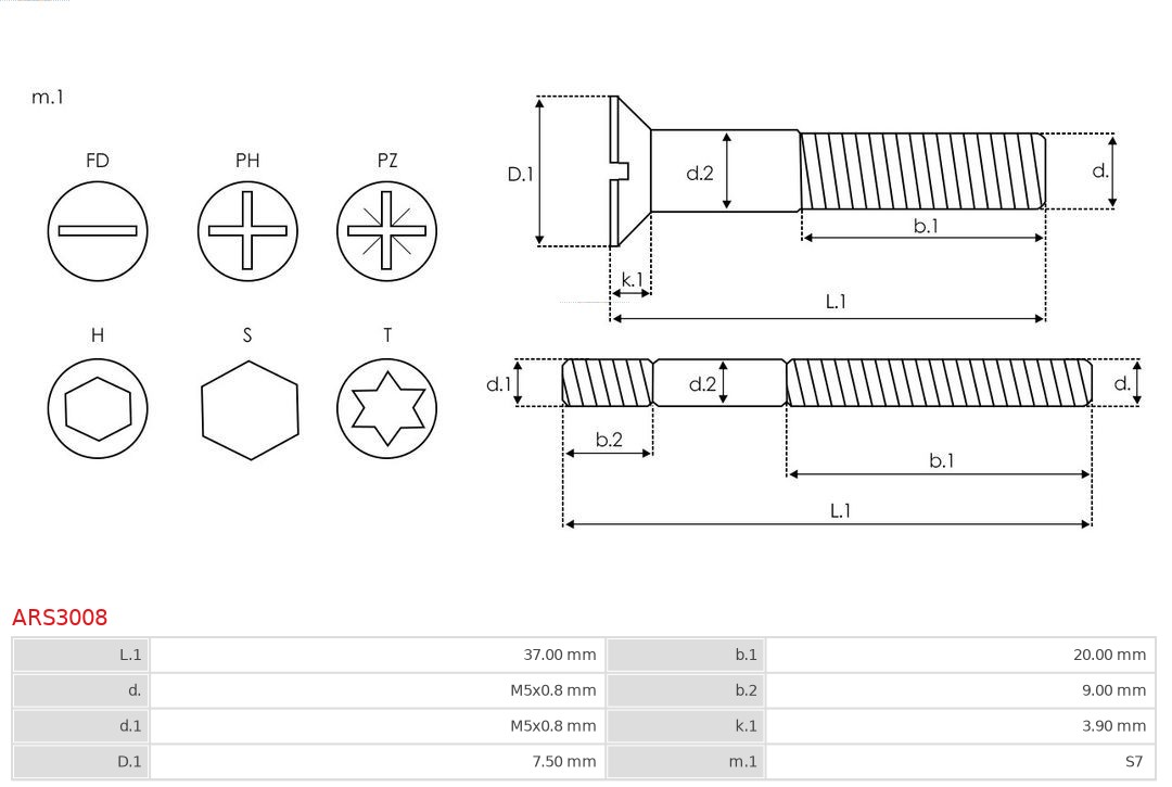 AS-PL Reparatieset, alternator ARS3008