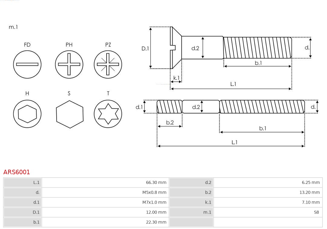 AS-PL Reparatieset, alternator ARS6001