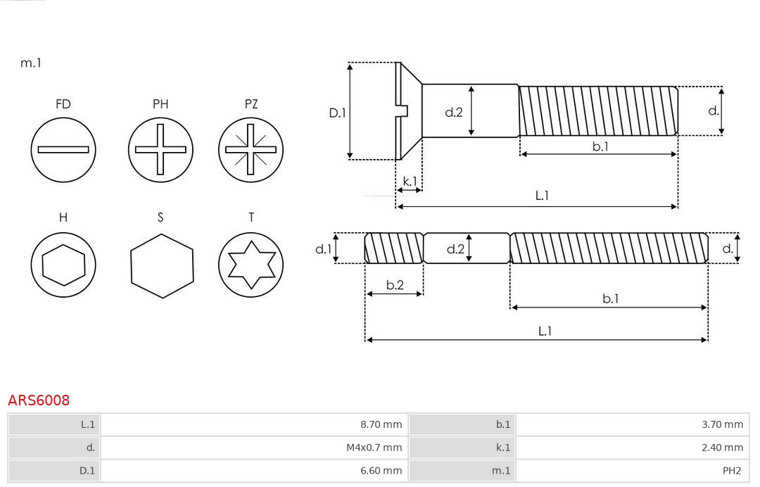 AS-PL Reparatieset, alternator ARS6008