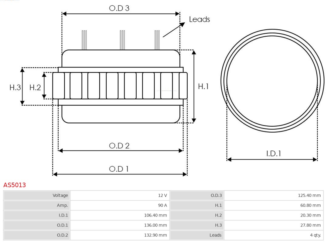 AS-PL Stator, generator AS5013