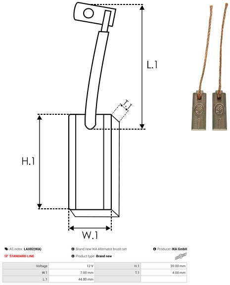 AS-PL Kolenborstel, dynamo LAX82(IKA)